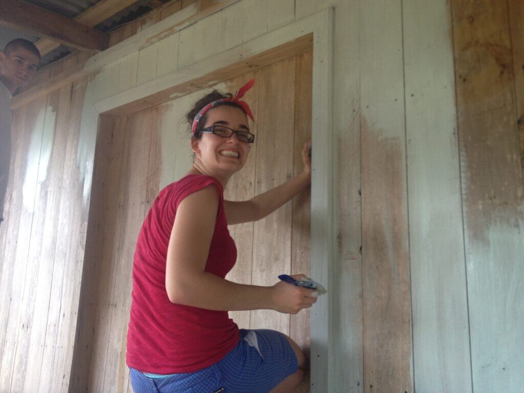 Painting a school in Arenal, Costa Rica.