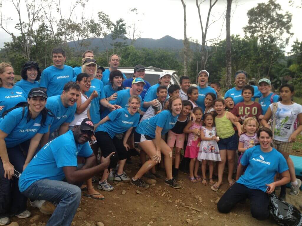 Working with the Children in the local communities in Costa Rica.
