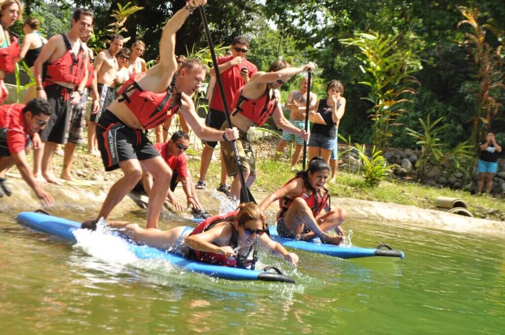 Stand Up Paddle Corporate Team Building Event on Lake Arenal.
