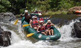 Adventure Connection From Monteverde to La Fortuna with White Water Rafting III - IV at Tenorio River.